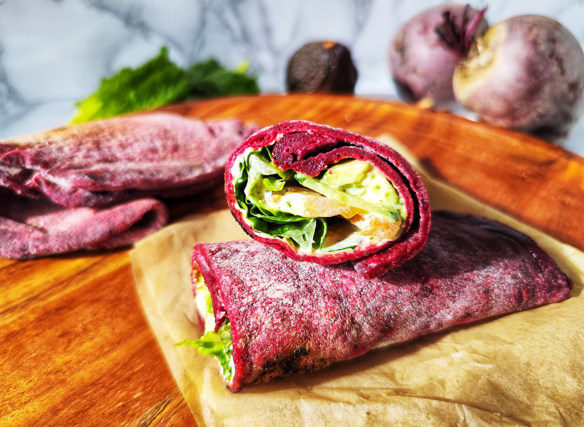 Easy Beetroot Flat Bread